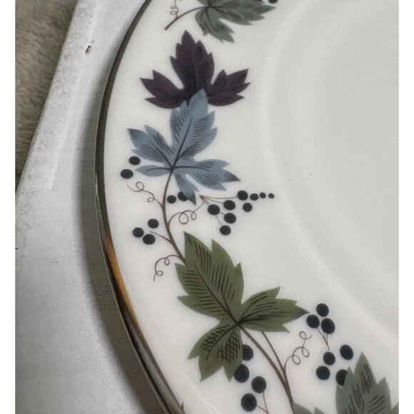 Royal Doulton Burgundy Salad Plates TC1001 8" English Translucent China England - Picture 3 of 7